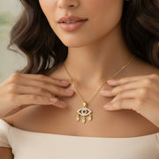Celeste Evil Eye Drop Pendant