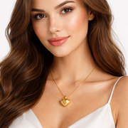 Golden Aura Heart Pendant
