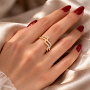 Zigzag Spark Adjustable Ring