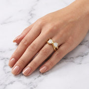 Royal Knot Crystal Adjustable Ring