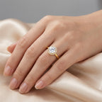 Regal Halo Crystal Adjustable Ring