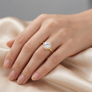 Regal Halo Crystal Adjustable Ring