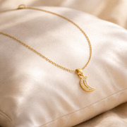 Stardust Crescent Moon pendant