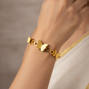 Golden Butterfly Charm Bangle