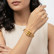 Golden Orbit Ball Bangle