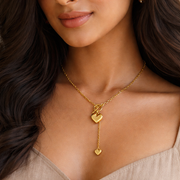 Eterna Heart Drop Toggle Necklaces