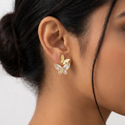 Golden Butterfly Glow Earrings