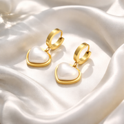 Linked Heart Chain with pendant Earrings