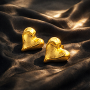 Textured Love Heart Studs