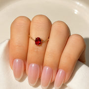 Crimson Adjustable Ring