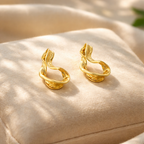 Golden Wave Statement Earrings