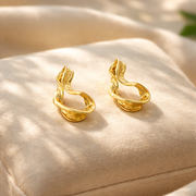 Golden Wave Statement Earrings