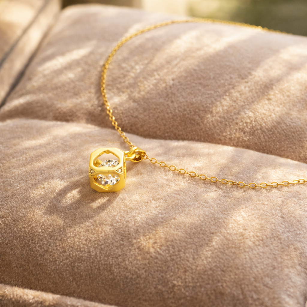 Aurelia Prism Lock Pendant Necklaces