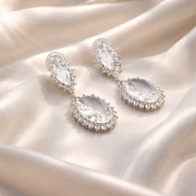 Pear Drop Glam Stud Earrings