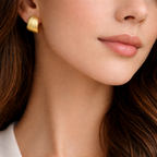 Gold Plated Textured Earrings