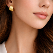 Gold Plated Textured Earrings