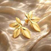 Golden Petal Bloom Earrings