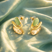 Leaf Drop Linear Earrings