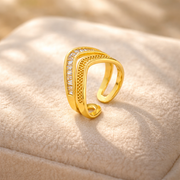 Luna Chevron Adjustable Ring