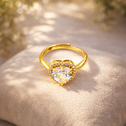 Heart Halo Spark Ring