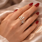 Crystal Vine Adjustable Ring