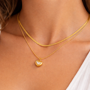 Ivory Heart Pendant with Chain with pendant