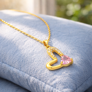 Blush Heart Sparkle Chain with pendant