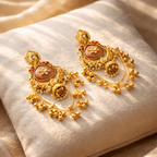 Kashmiri Gold Jhumka Earrings