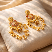 Kashmiri Gold Jhumka Earrings