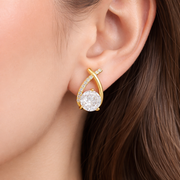 Glimmer Cross Bling Minimal Earrings