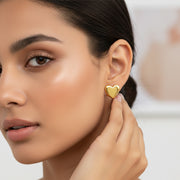 Pure Heart Gloss Stud Earrings