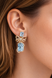 Moonlight Bow Crystal Earrings