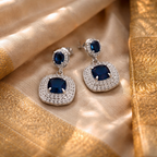 Midnight Sapphire Drop Earrings