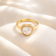 Crystal Heart Promise Ring