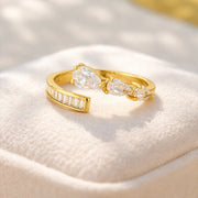 Butterfly Grace Crystal Open Ring