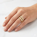 Elara Oval Crystal Statement Ring
