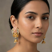Gulbahar Gold Oxidised Kashmiri Earringss
