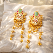 Peacock Polki Jhumka kashmiri Earrings