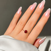 Crimson Adjustable Ring