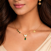 Emerald Flutter Necklaces