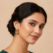 Aurora twisted Hammered Drop Earrings