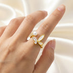 Polished Open-End Gold Ring