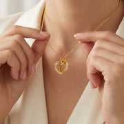 Eternal Heart Hollow Pendant Necklaces