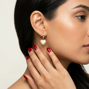 Linked Heart Chain with pendant Earrings