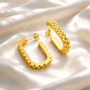 Textured Edge Classic Hoop Earrings