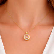 Blush Bloom Crystal Pendant
