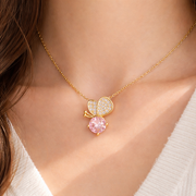 Petite Butterfly Rosé Pendant