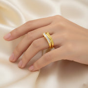 Luna Chevron Adjustable Ring