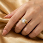 Heart Halo Spark Ring