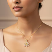 Radiant Daisy Gold Chain with pendant